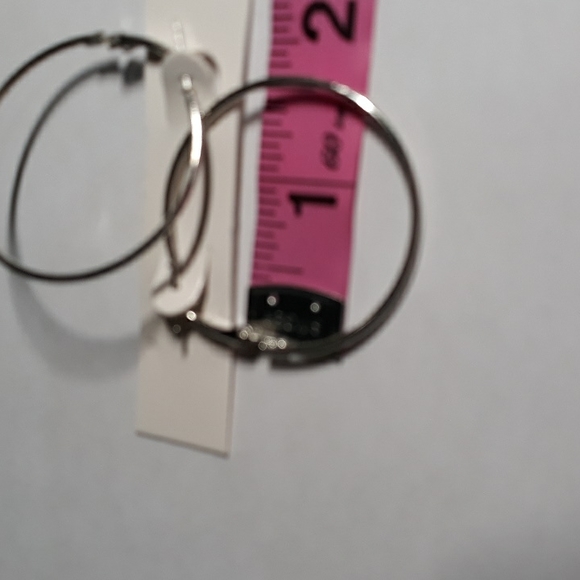 Brand NEW Silver Hoop Earrings 2 Pairs bundle set - Picture 3 of 5